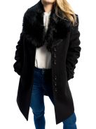 Thomas Jeans női szövetkabát fekete