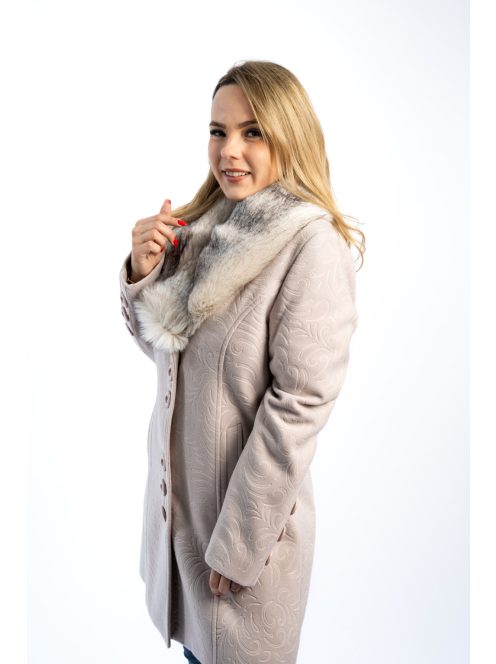 Thomas Jeans női szövetkabát bézs mintás