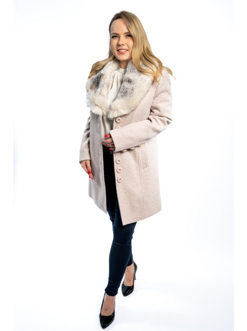 Thomas Jeans női szövetkabát bézs mintás