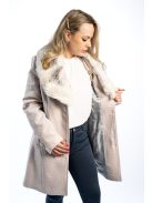 Thomas Jeans női szövetkabát bézs mintás