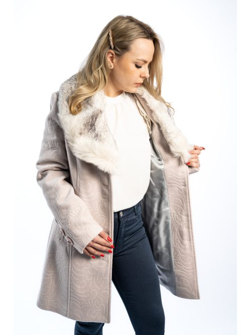 Thomas Jeans női szövetkabát bézs mintás