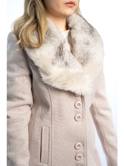 Thomas Jeans női szövetkabát bézs mintás