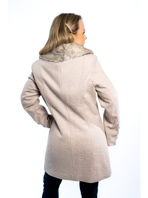 Thomas Jeans női szövetkabát bézs mintás