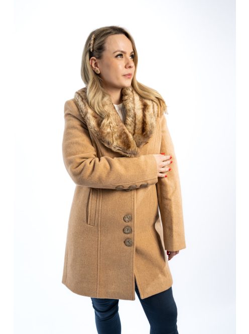 Thomas Jeans női szövetkabát barna