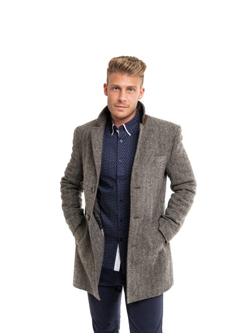 Látkový kabát Thomas Jeans s vzorom borovicových vetvičiek