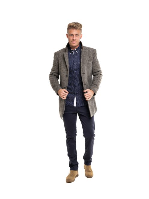 Látkový kabát Thomas Jeans s vzorom borovicových vetvičiek