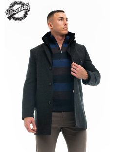 Tkaninový kabát Thomas Jeans v tmavošedej farbe