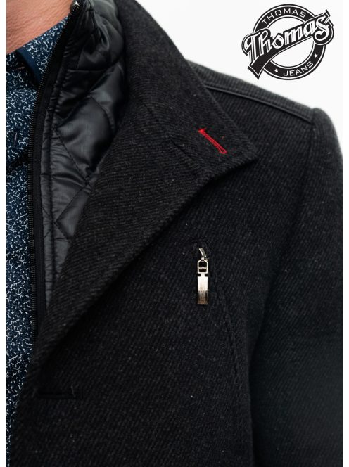 Thomas Jeasn szövetkabát sötétszürke belső mellyényes