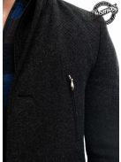 Tkaninový kabát Thomas Jeans v tmavošedej farbe