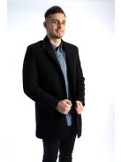 Tkaninový kabát Thomas Jeans v tmavošedej kockovanej farbe