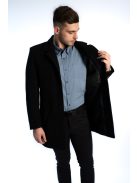 Tkaninový kabát Thomas Jeans v tmavošedej kockovanej farbe