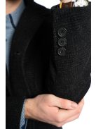 Tkaninový kabát Thomas Jeans v tmavošedej kockovanej farbe