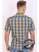 Sárga tengerkék kockás rövidujjú ing